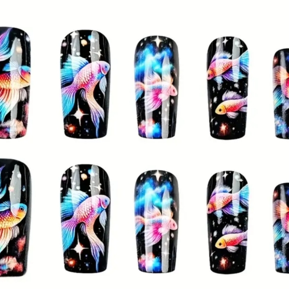 Colorful Fish Nail Sticker Wraps - Picture 4 of 6
